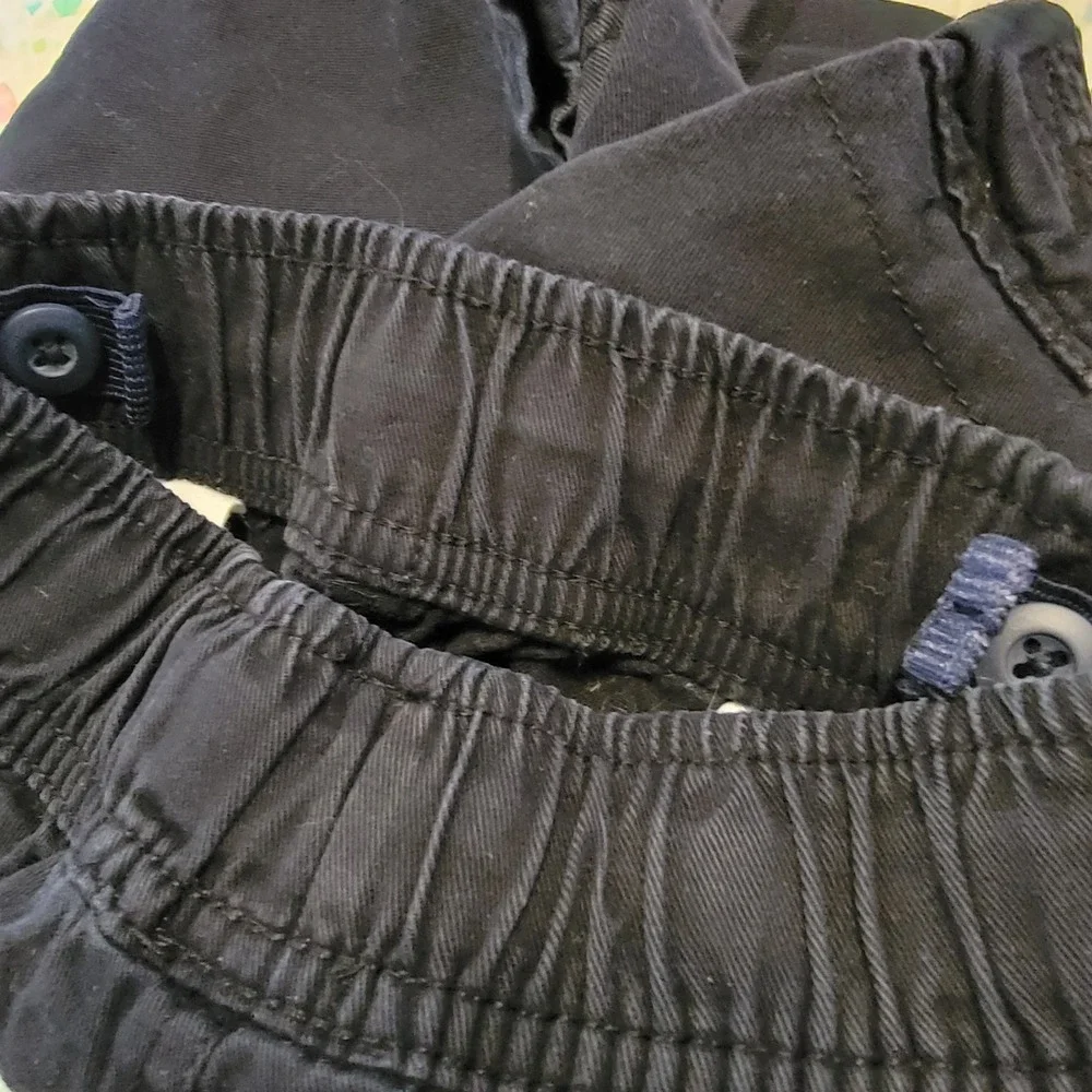 The Children's Place Cargo Pants Kids 6S Navy Blue Excellent Elastic Waist